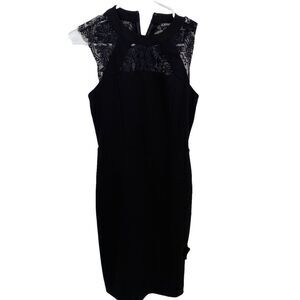 Express Laced Top Sleeveless Black Fitted Dress Sz 0